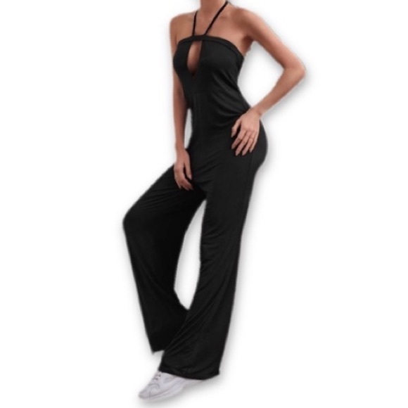 ✌🏼 #1309 Halter Peeka Tie Boo Back Jumpsuit - Picture 8 of 13